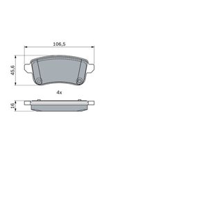 0 986 494 978  Brake pads set BOSCH 