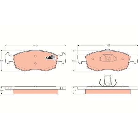 GDB1588 Brake Pad Set, disc brake TRW