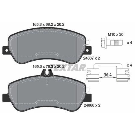 2486701 Brake Pad Set, disc brake TEXTAR