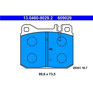 13.0460-9029.2 Jarrupalasarja, levyjarru ATE - Top1autovaruosad