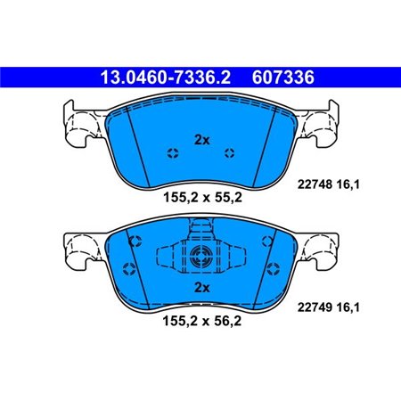 13.0460-7336.2 Brake Pad Set, disc brake ATE