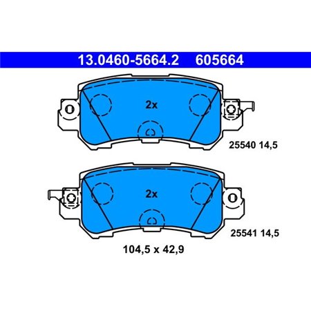 13.0460-5664.2 Brake Pad Set, disc brake ATE