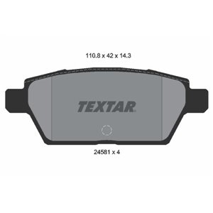 2458102 Brake Pad Set, disc brake TEXTAR - Top1autovaruosad