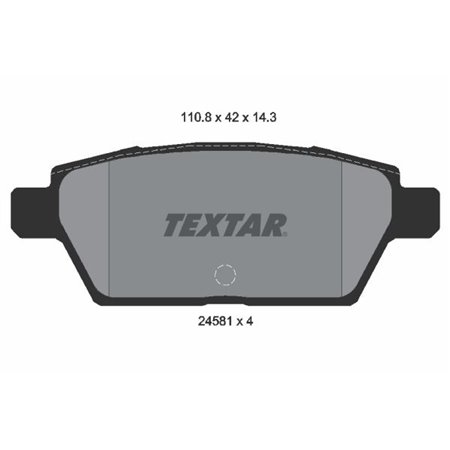 2458102 Комплект тормозных колодок, дисковый тормоз TEXTAR