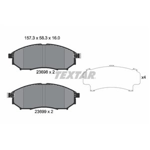 2369801 Piduriklotsi komplekt,ketaspidur TEXTAR - Top1autovaruosad