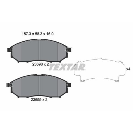 2369801 Brake Pad Set, disc brake TEXTAR