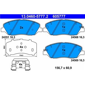 13.0460-5777.2 Bromsbeläggssats, skivbroms ATE - Top1autovaruosad