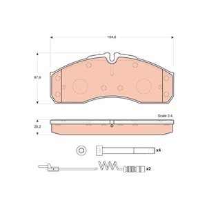 GDB1694 Brake Pad Set, disc brake TRW - Top1autovaruosad