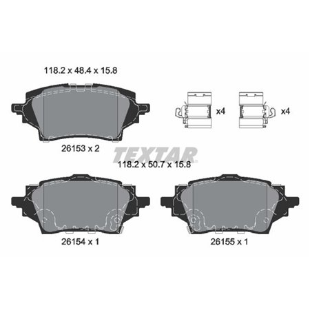 2615301 Brake Pad Set, disc brake TEXTAR