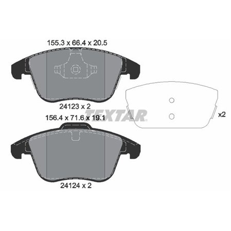 2412305 Brake Pad Set, disc brake TEXTAR