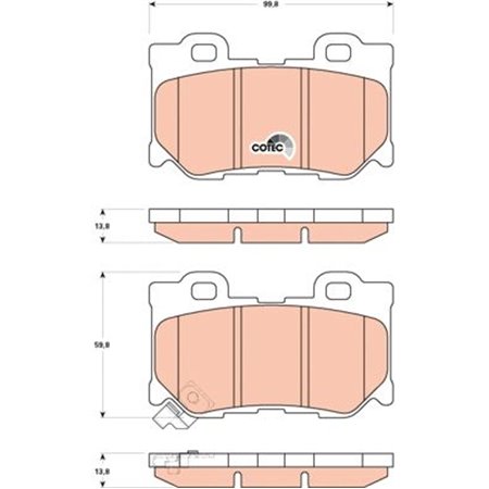 GDB3515 Комплект тормозных колодок, дисковый тормоз TRW