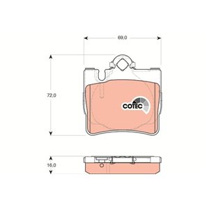 GDB1455 Brake Pad Set, disc brake TRW - Top1autovaruosad