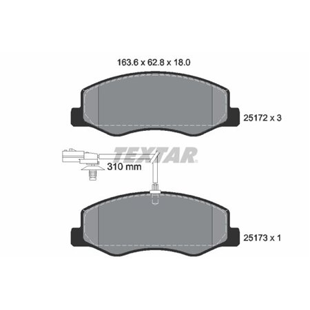 2517201 Brake Pad Set, disc brake TEXTAR