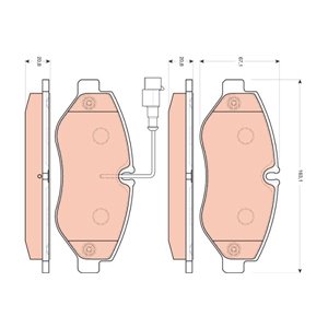 GDB3439  Brake pads set TRW 