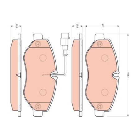 GDB3439 Brake Pad Set, disc brake TRW