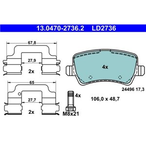 13.0470-2736.2  Brake pads set ATE 