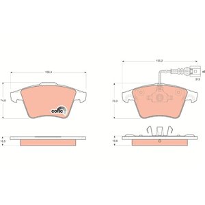 GDB1651 Комплект тормозных колодок  диско - Top1autovaruosad