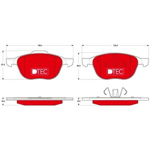 GDB1583DTE TRW Piduriklotside komplekt, ketaspidur     