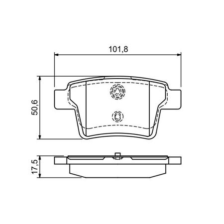 0 986 494 076 Комплект тормозных колодок, дисковый тормоз BOSCH