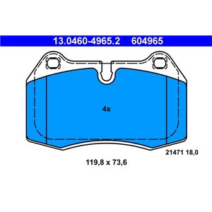 13.0460-4965.2  Brake pads set ATE 