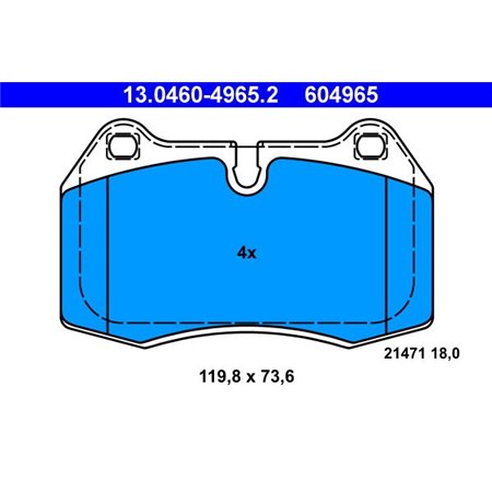 13.0460-4965.2 Brake Pad Set, disc brake ATE