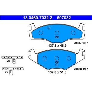 13.0460-7032.2 Jarrupalasarja, levyjarru ATE - Top1autovaruosad