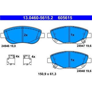 13.0460-5615.2 Jarrupalasarja, levyjarru ATE - Top1autovaruosad