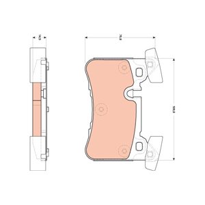 GDB1856 TRW Piduriklotside komplekt, ketaspidur     