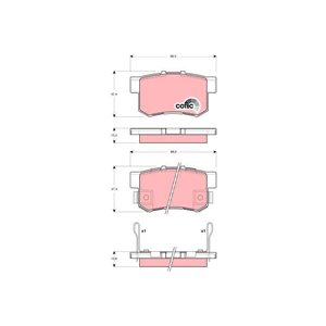 GDB3269 TRW Piduriklotside komplekt, ketaspidur     