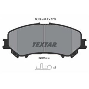 2206501 Комплект тормозных колодок, дисковый тормоз TEXTAR     