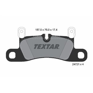 2472102 Комплект тормозных колодок, дисковый тормоз TEXTAR - Top1autovaruosad