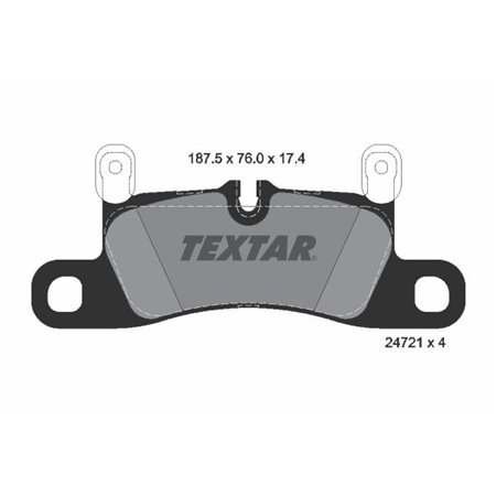 2472102 Комплект тормозных колодок, дисковый тормоз TEXTAR