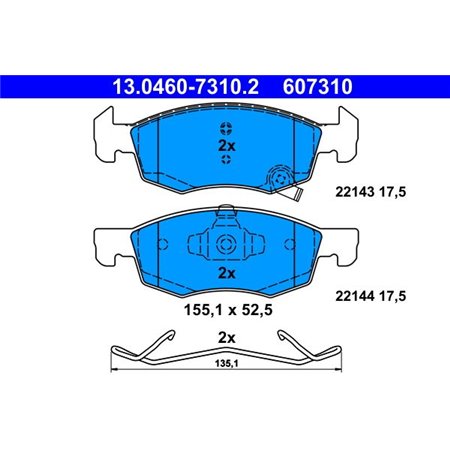 13.0460-7310.2 Brake Pad Set, disc brake ATE