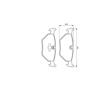 0 986 424 667 Brake Pad Set, disc brake BOSCH - Top1autovaruosad