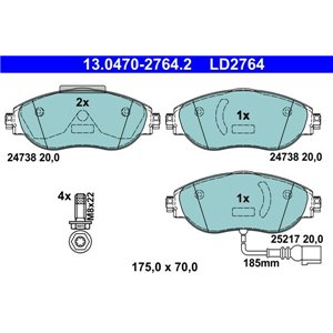 13.0470-2764.2 Jarrupalasarja, levyjarru ATE - Top1autovaruosad