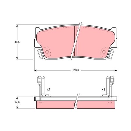 GDB885 Brake Pad Set, disc brake TRW