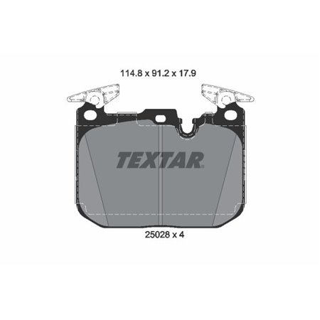 2502805 Комплект тормозных колодок, дисковый тормоз TEXTAR