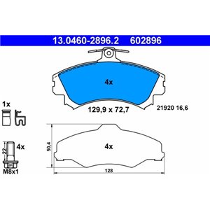 13.0460-2896.2 Jarrupalasarja, levyjarru ATE - Top1autovaruosad