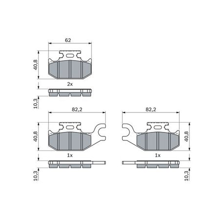 0 986 424 293 Brake Pad Set, disc brake BOSCH