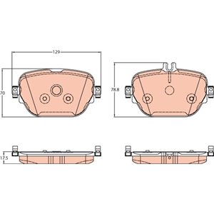 GDB2191 Комплект тормозных колодок, дисковый тормоз TRW     