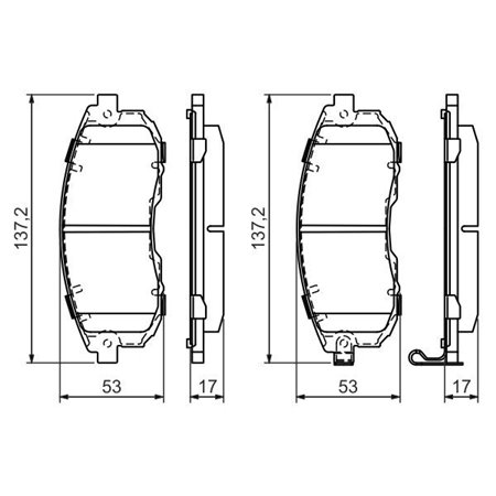 0 986 494 337 Комплект тормозных колодок, дисковый тормоз BOSCH