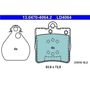 13.0470-4064.2 Jarrupalasarja, levyjarru ATE - Top1autovaruosad