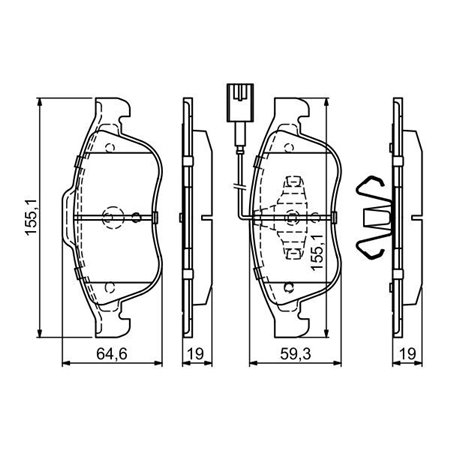 0 986 494 680 Brake Pad Set, disc brake BOSCH