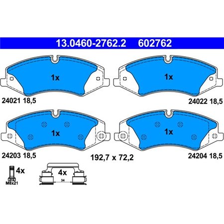 13.0460-2762.2 Brake Pad Set, disc brake ATE