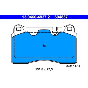 13.0460-4837.2 Комплект тормозных колодок, дисковый тормоз ATE - Top1autovaruosad