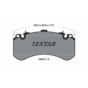 2484701 Комплект тормозных колодок, дисковый тормоз TEXTAR     