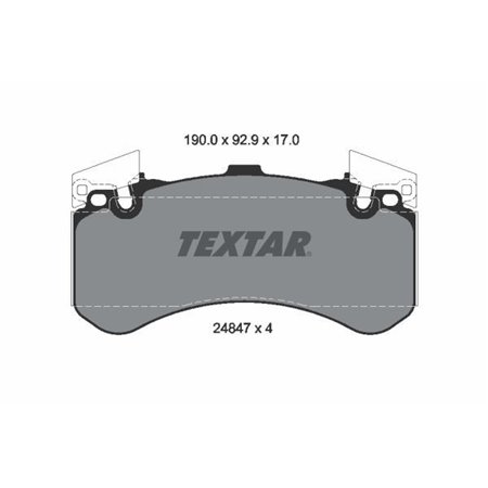 2484701 Комплект тормозных колодок, дисковый тормоз TEXTAR
