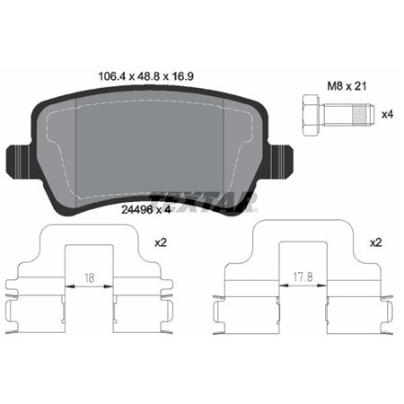 2449602 Brake Pad Set, disc brake TEXTAR