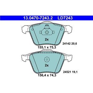 13.0470-7243.2 Brake Pad Set, disc brake ATE - Top1autovaruosad