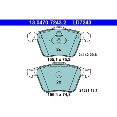 13.0470-7243.2 Brake Pad Set, disc brake ATE